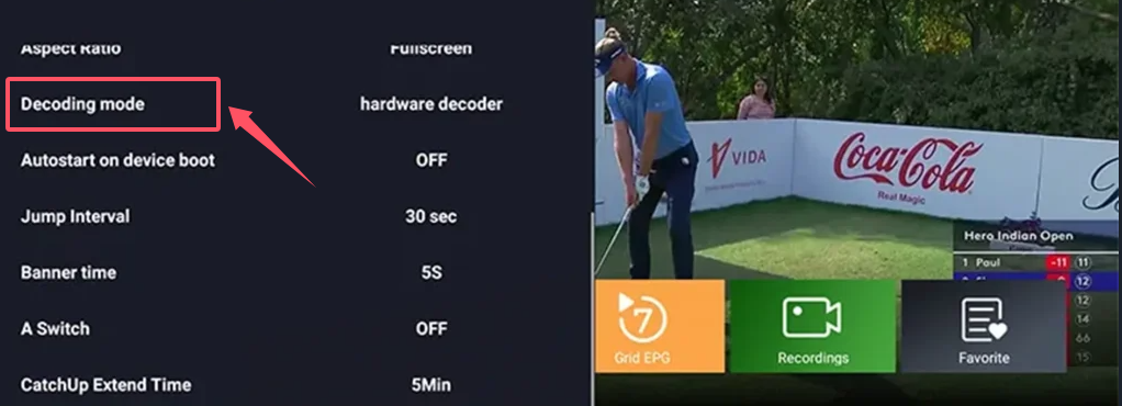 Decoder mode option